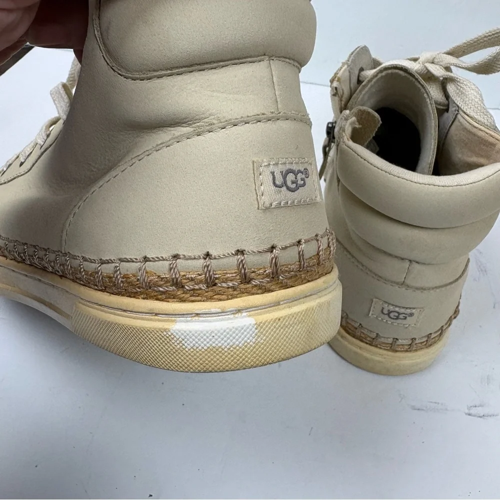 UGG Gradie Ivory Cream High-Top Sneakers Women’s size 10